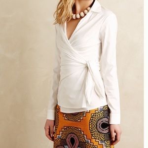 Anthropologie Sosie Wrap Blouse